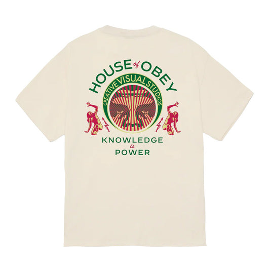 Knowledge Is Power Tee - Cream
