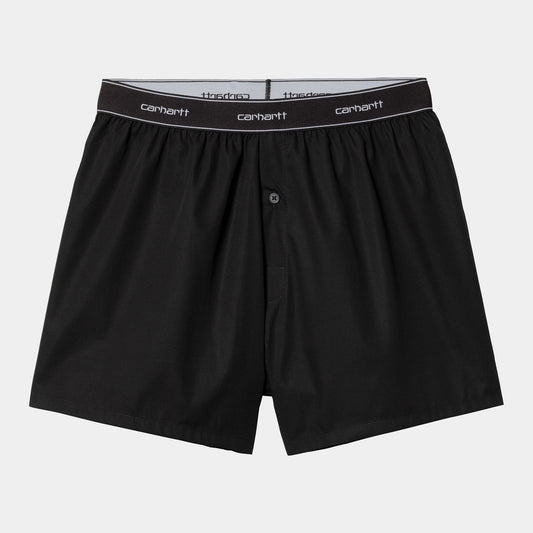 Cotton Script Boxers - Black