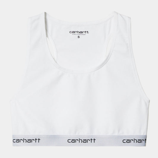 W' Script Racer Tank - White