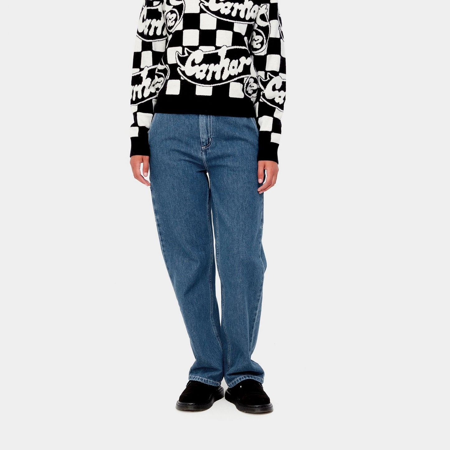 W' Pierce Pant Straight - Blue (Stone Washed)