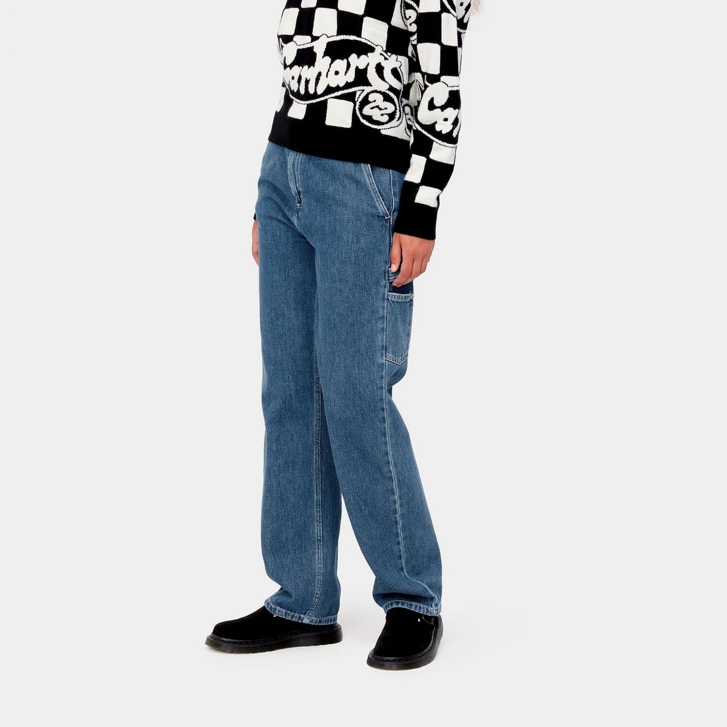 W' Pierce Pant Straight - Blue (Stone Washed)