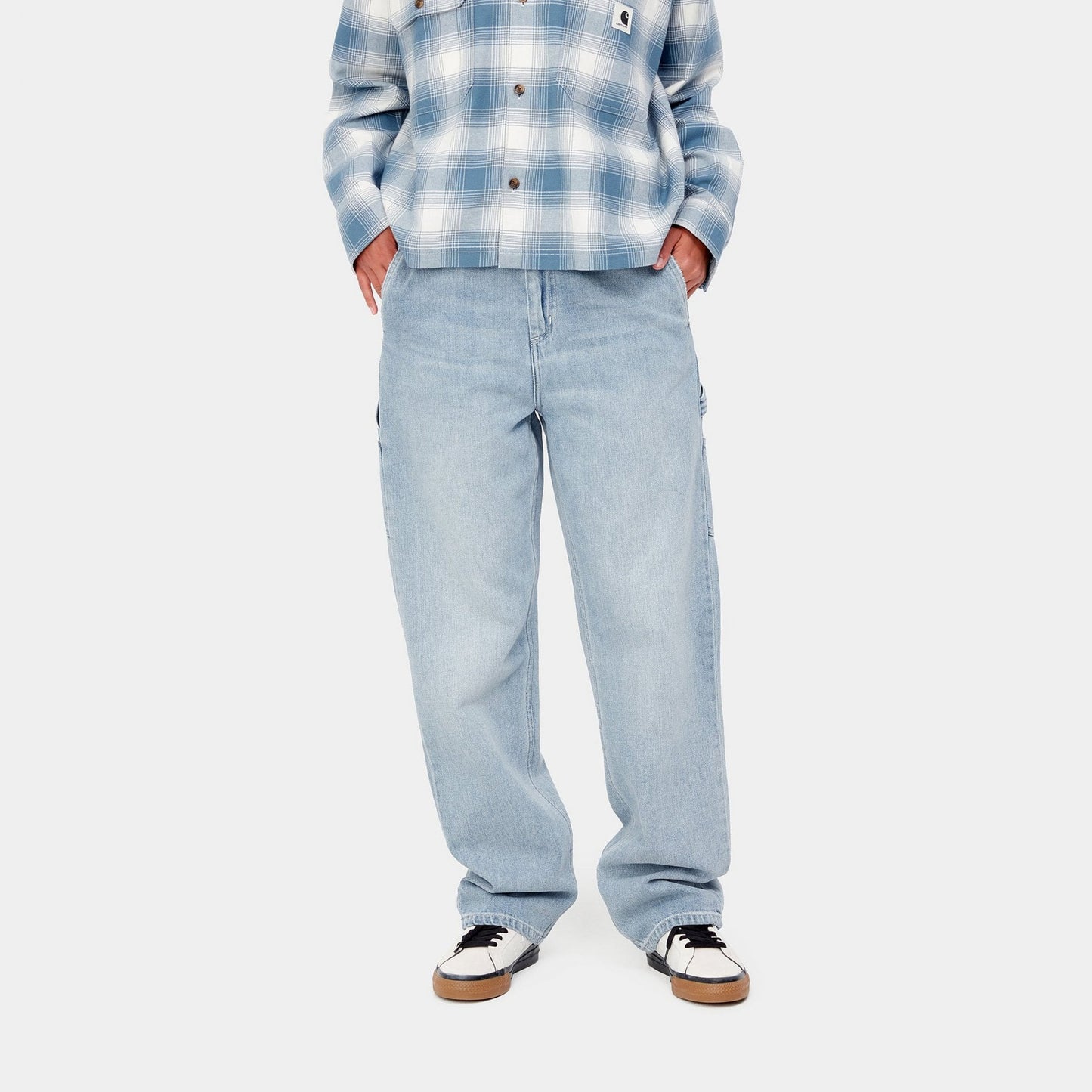 W' Pierce Pant, Straight - Blue (Light Stone Washed)