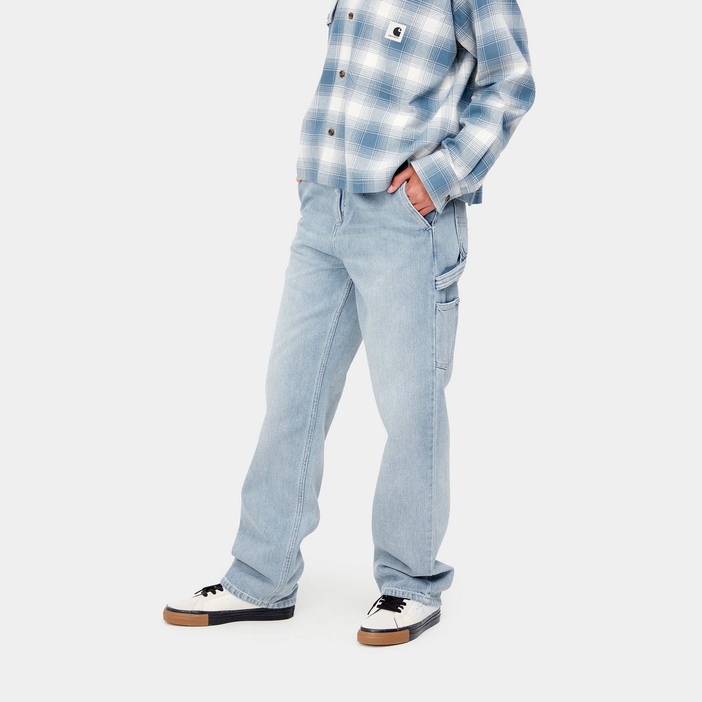 W' Pierce Pant, Straight - Blue (Light Stone Washed)