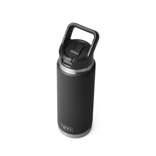 Rambler™ 26oz Bottle, Straw Cap - Black