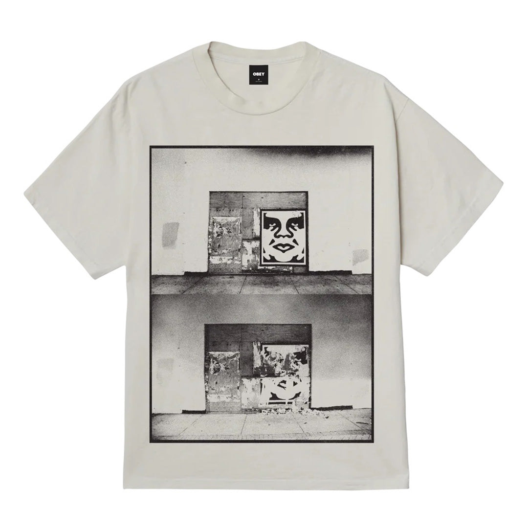 Destroyed Icon Photo Pigment T-Shirt - Pigment Chalk White