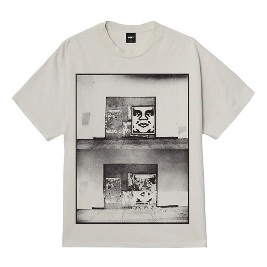 Destroyed Icon Photo Pigment T-Shirt - Pigment Chalk White