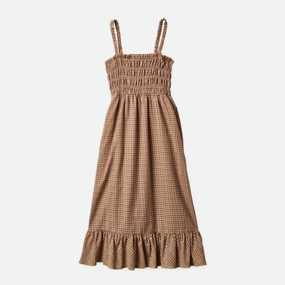 Malta Seersucker Midi Dress - Sand