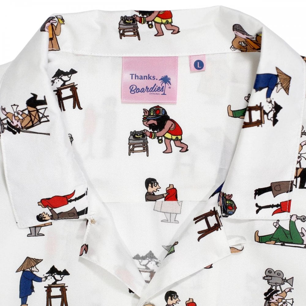 Tensel AOP S/S Shirt - White