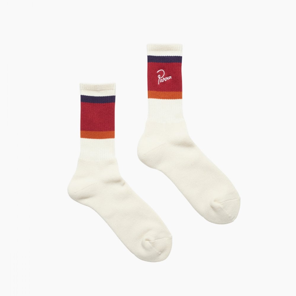 Script Logo Crew Socks - Off White