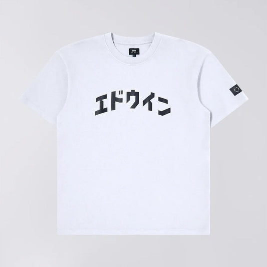 Katakana Retro S/S Tee - White (Garment Washed)