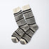 Multi Jacquard Crew Socks - Ivory / Black