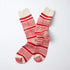 Multi Jacquard Crew Socks - Ivory / Red
