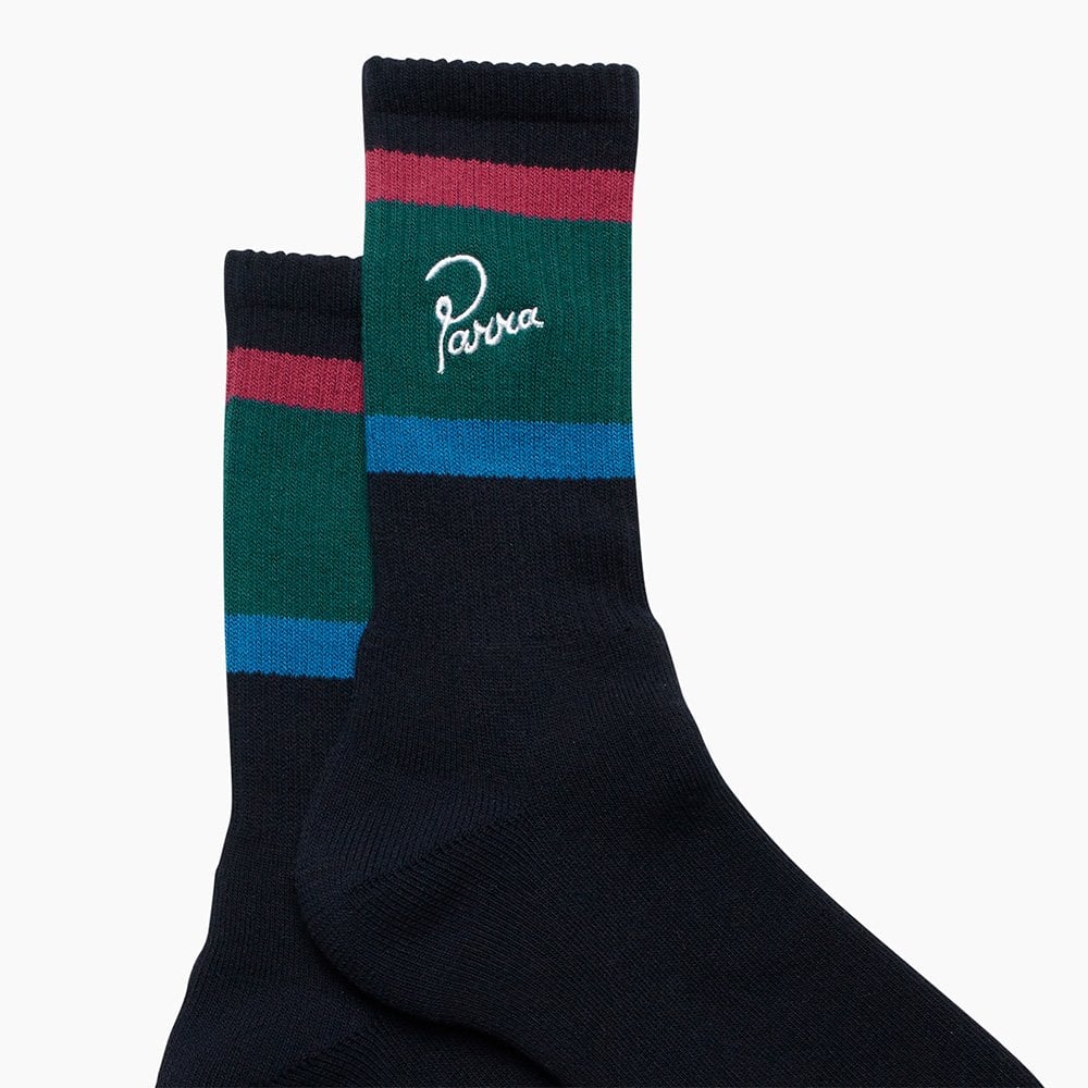Script Logo Crew Socks - Dark Blue