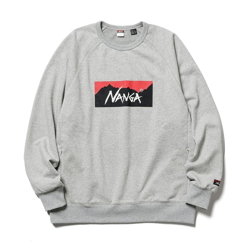 Eco Hybrid Box Logo Sweatshirt - Light Grey