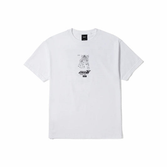 Huf X Gundam Wing Heavy Arms Schematics S/S Tee - White
