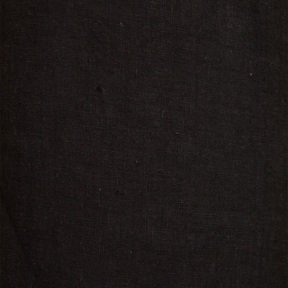 Linen Camp Collar Shirt 25 - Black