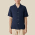 Linen Camp Collar Shirt 24 - Navy