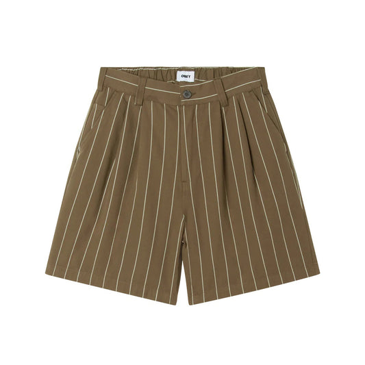 Foster Stripe Pleated Short - Canteen Multi