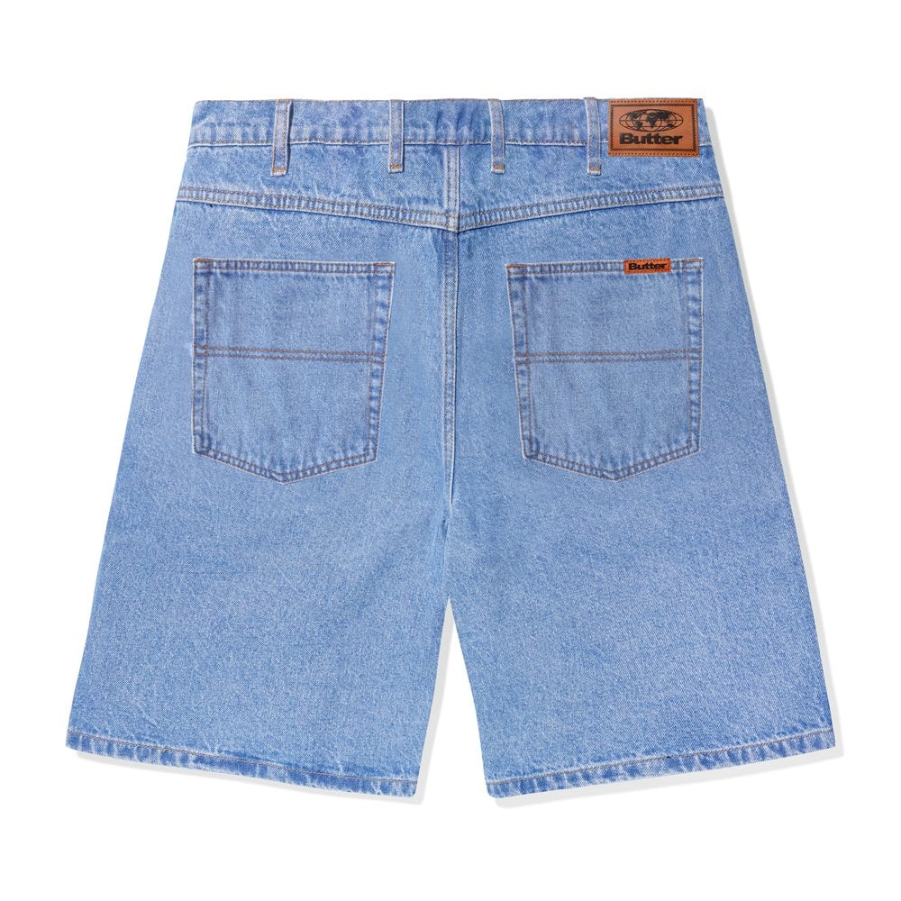 Baggy Denim Shorts - Washed Indigo