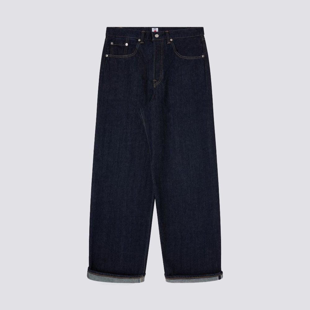 Wide Pant, 14oz Recycled Kurabo Red Selvage - Blue (Rinsed)