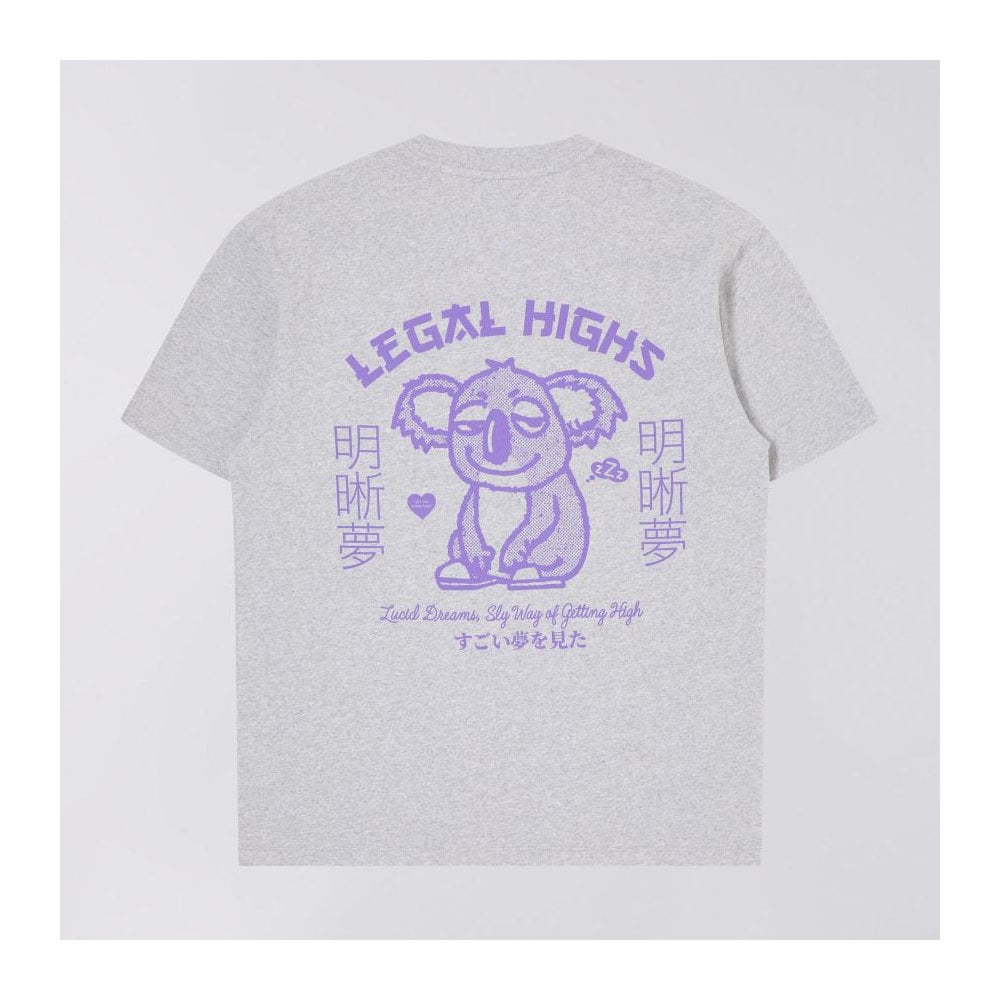 Legal Highs S/S Tee - Grey Marl (Garment Washed)