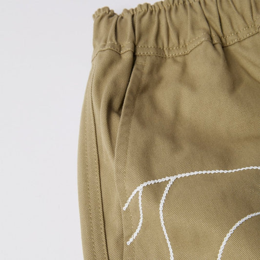 Stitched Up Duck Pants - Tan
