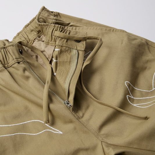 Stitched Up Duck Pants - Tan