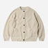 Heavy Wool Round Cardigan - Cream