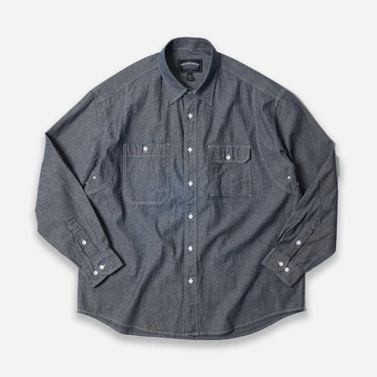 1920s Chambray Work Shirt - Indigo