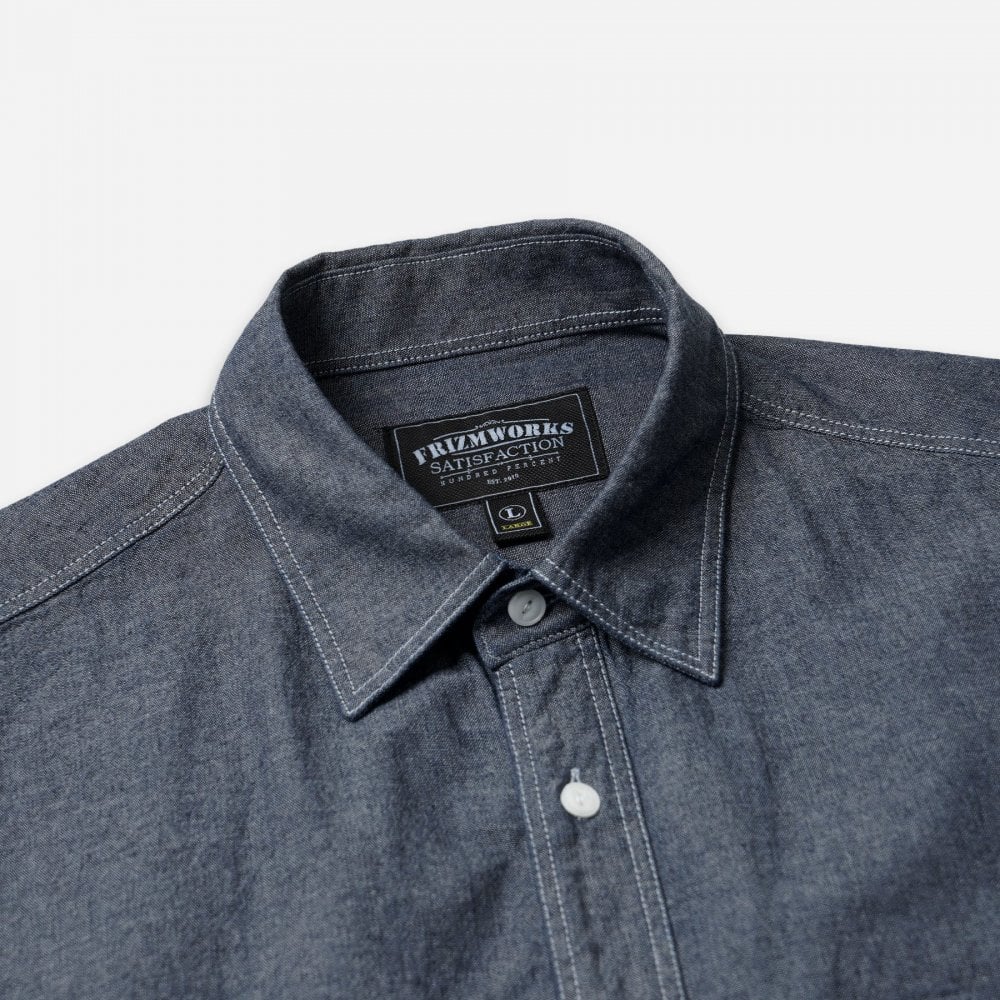 1920s Chambray Work Shirt - Indigo