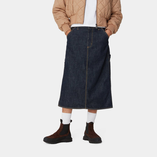 W' Single Knee Skirt - Blue (Rinsed)
