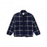 Shadow Plaid Sherpa Jacket - Purple Shadow Plaid