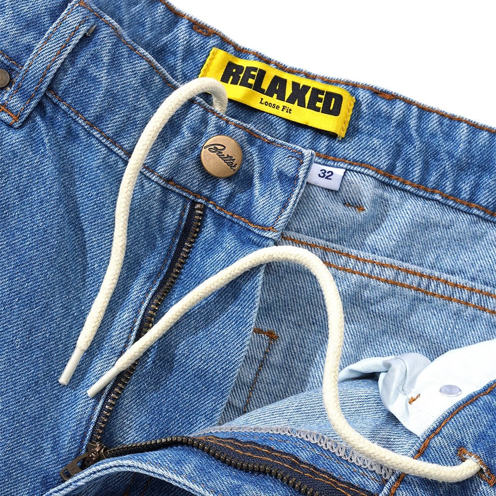 Relaxed Denim Jeans - Washed Indigo
