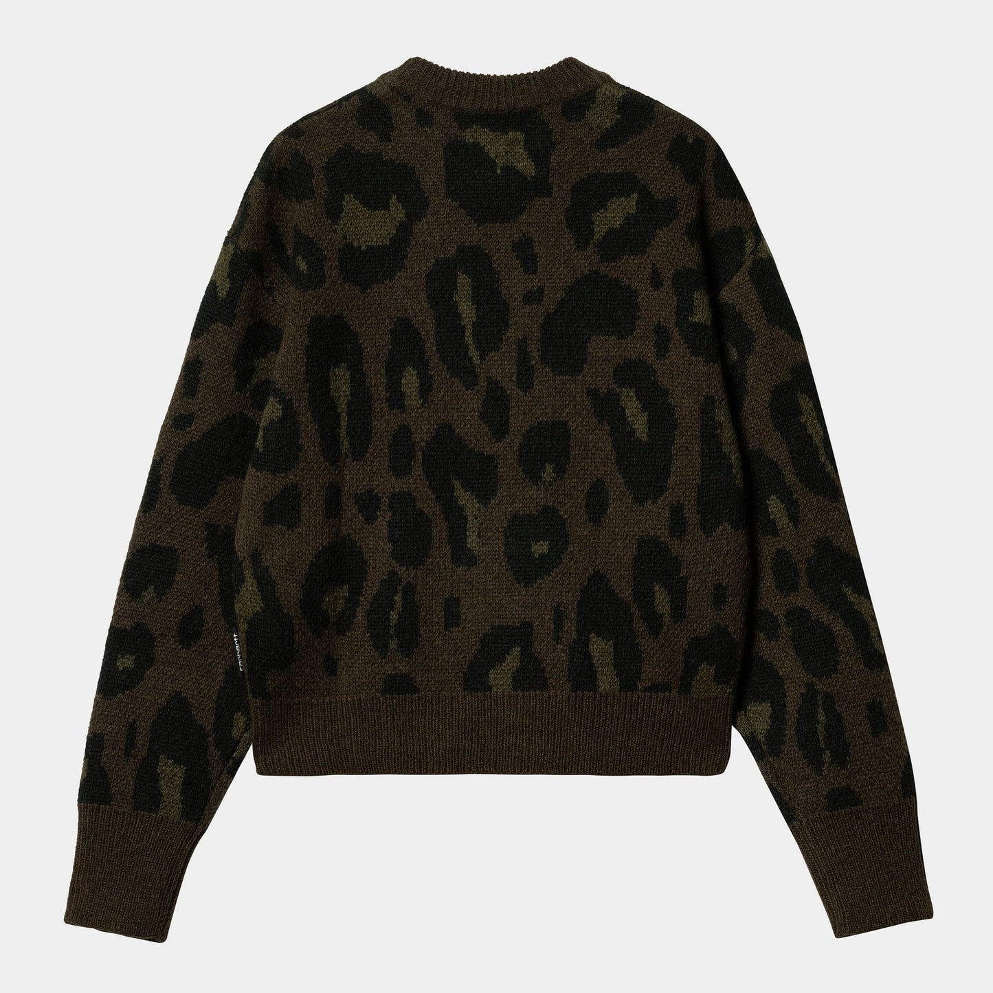 W' Merton Sweater, Camo Leo Jacquard - Tamarind