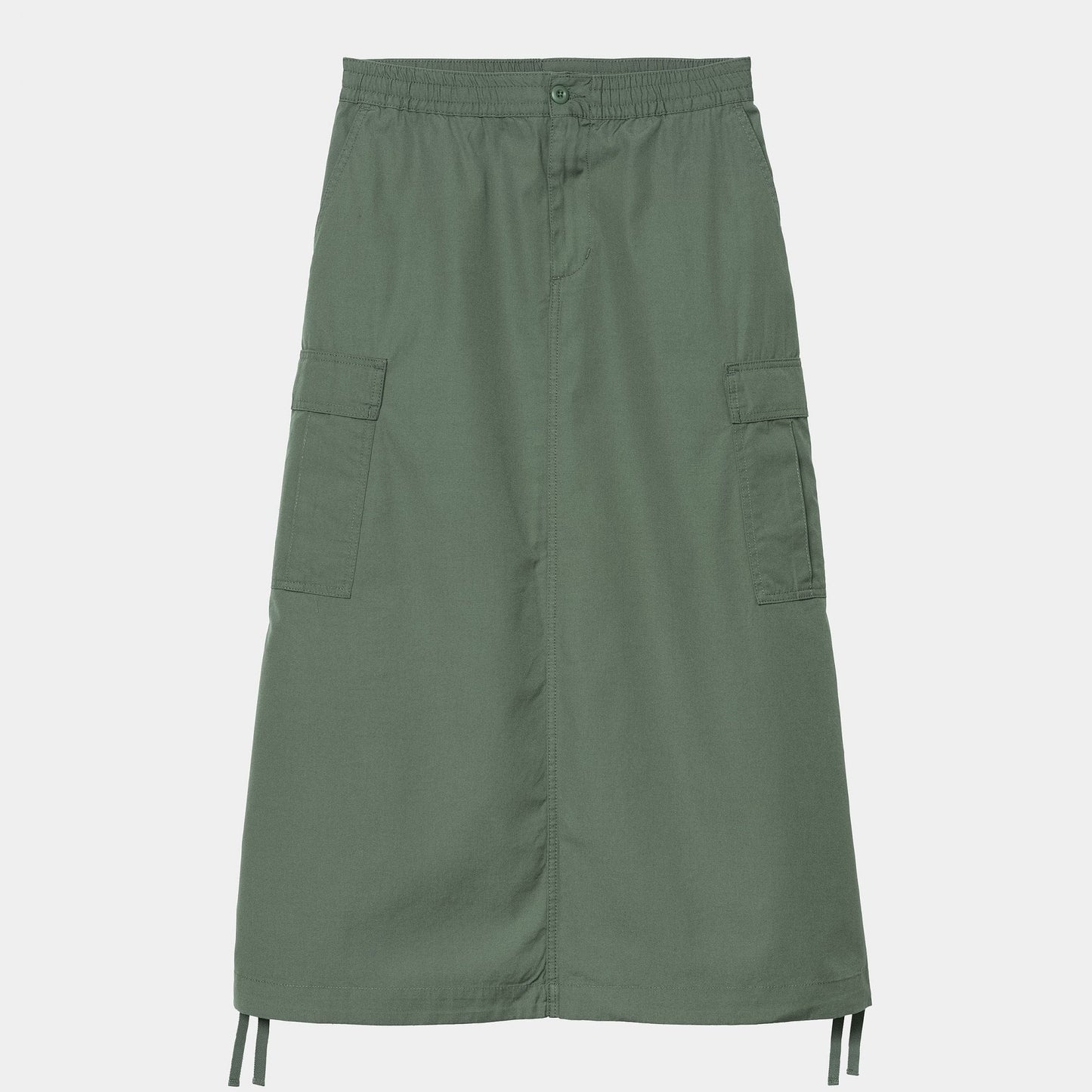 W' Cargo Skirt (Long) - Duck Green (Rinsed)