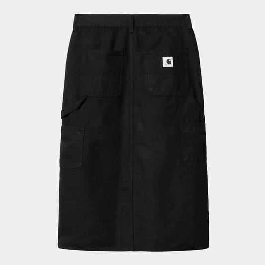 W' Double Knee Skirt - Black (Rinsed)