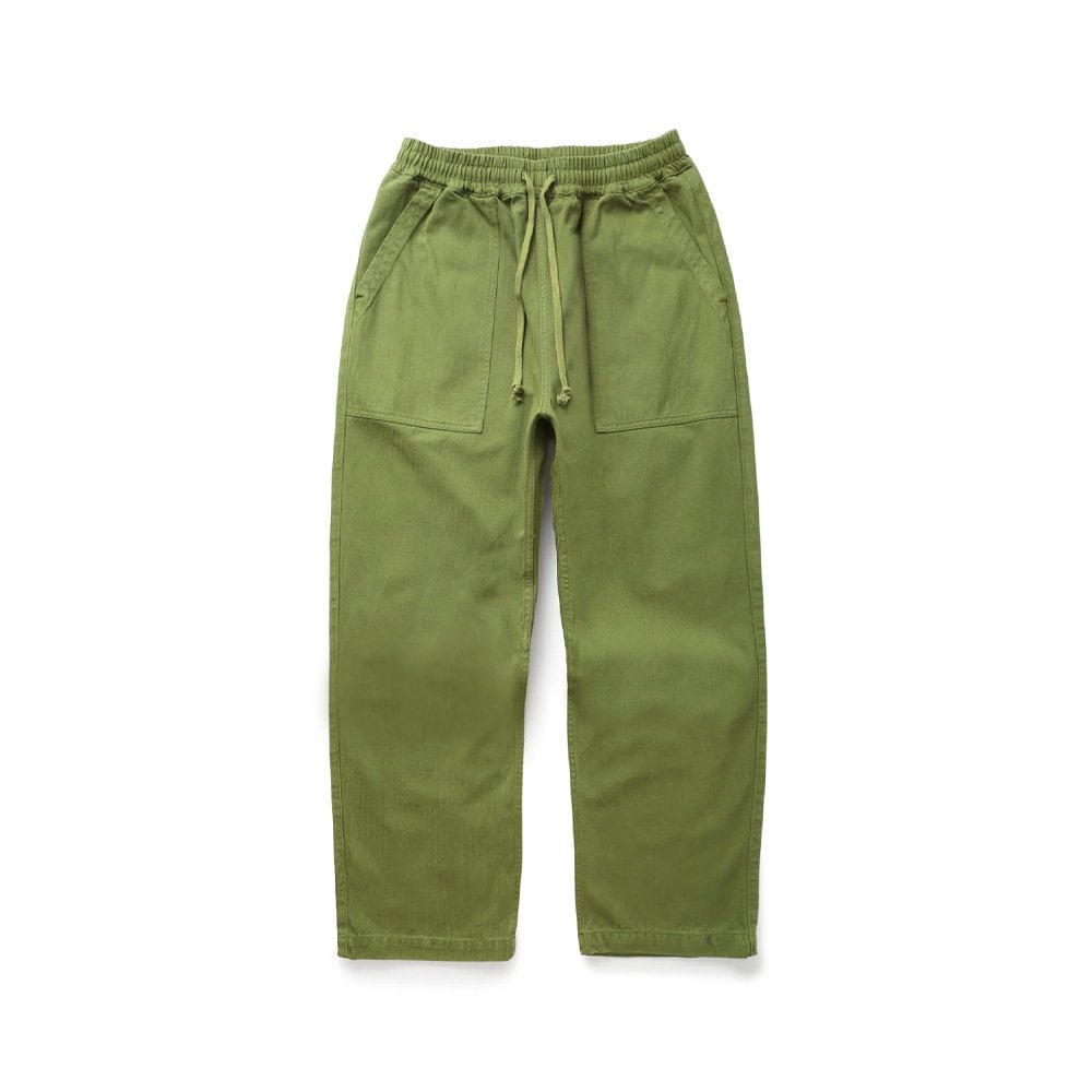 Herringbone Chef Pants - Pesto