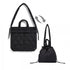Military Down Helmet Shoulder Bag - Black