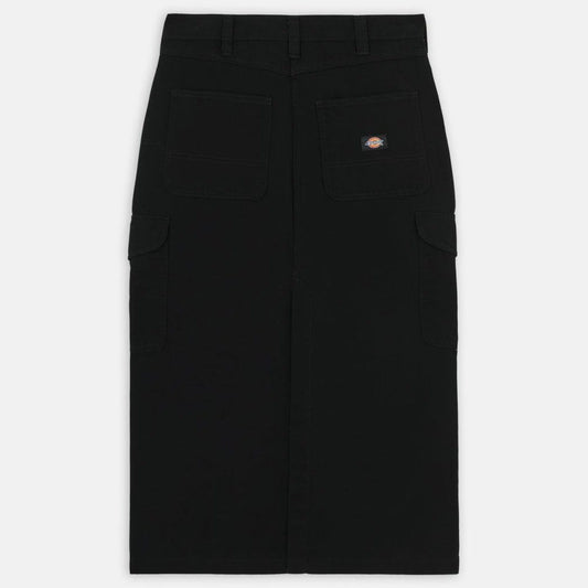 W' Duck Canvas Cargo Skirt - Black