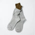 Double Face Crew Socks, Silk & Cotton - Olive / Gray