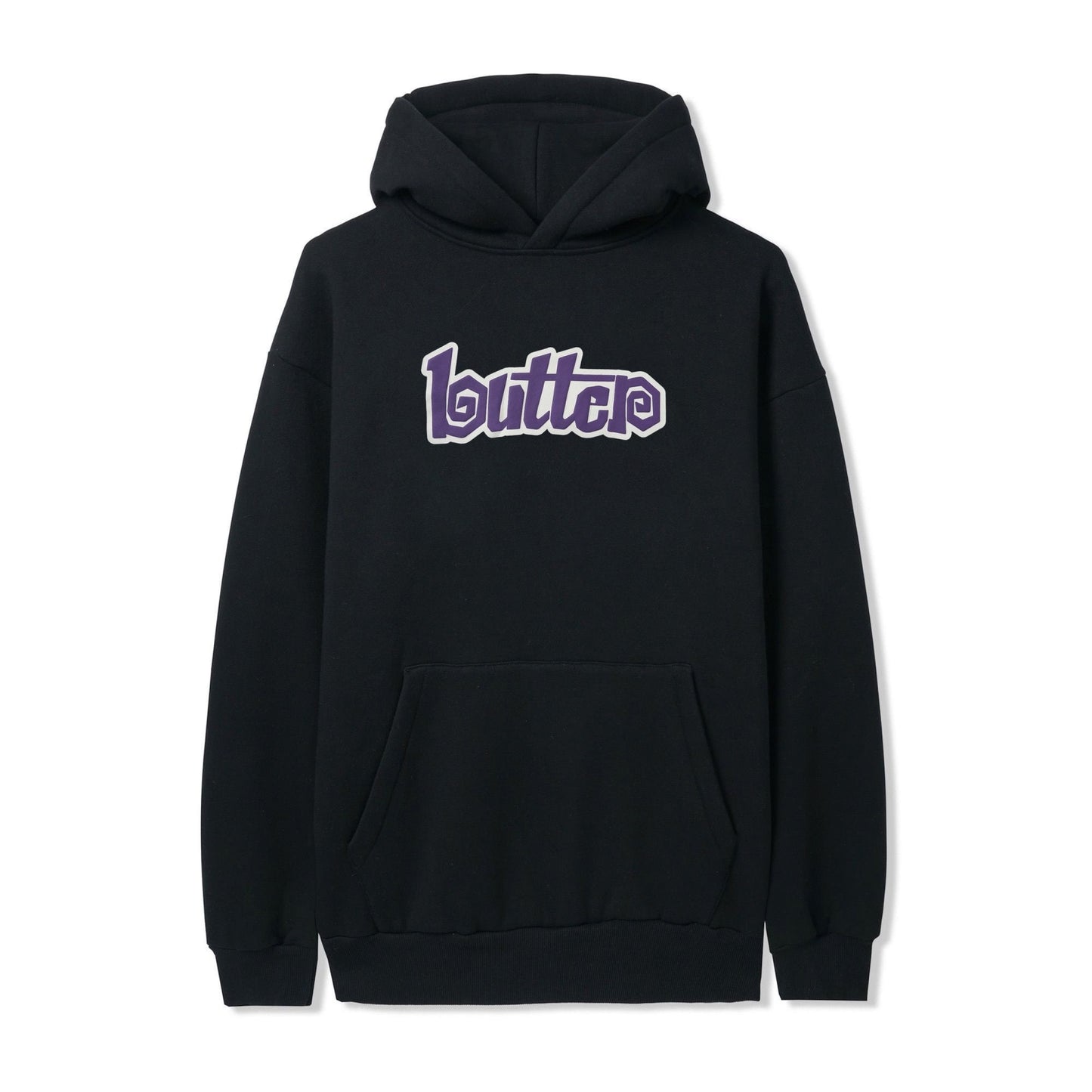 Swirl Pullover Hood - Black
