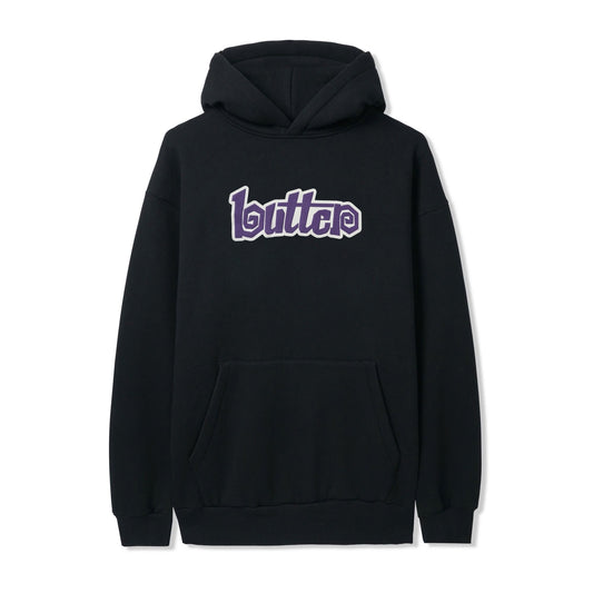 Swirl Pullover Hood - Black