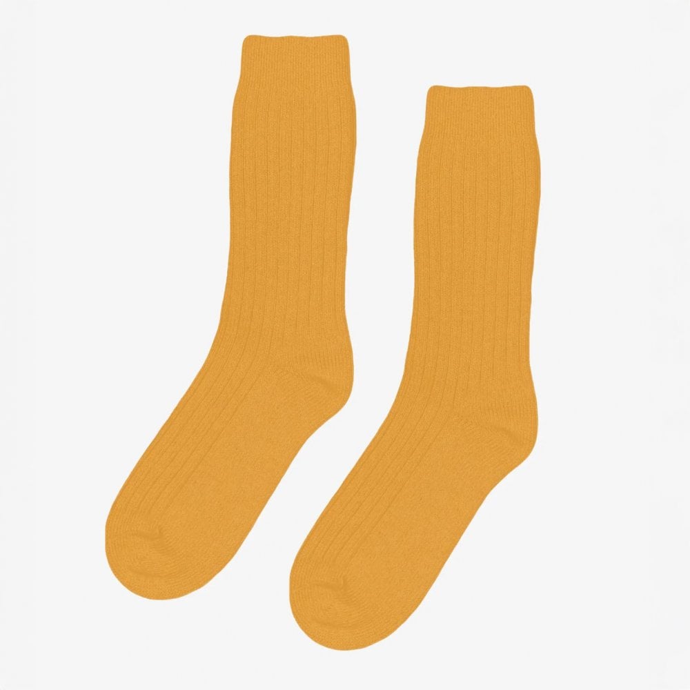 Merino Wool Blend Socks - Burned Yellow