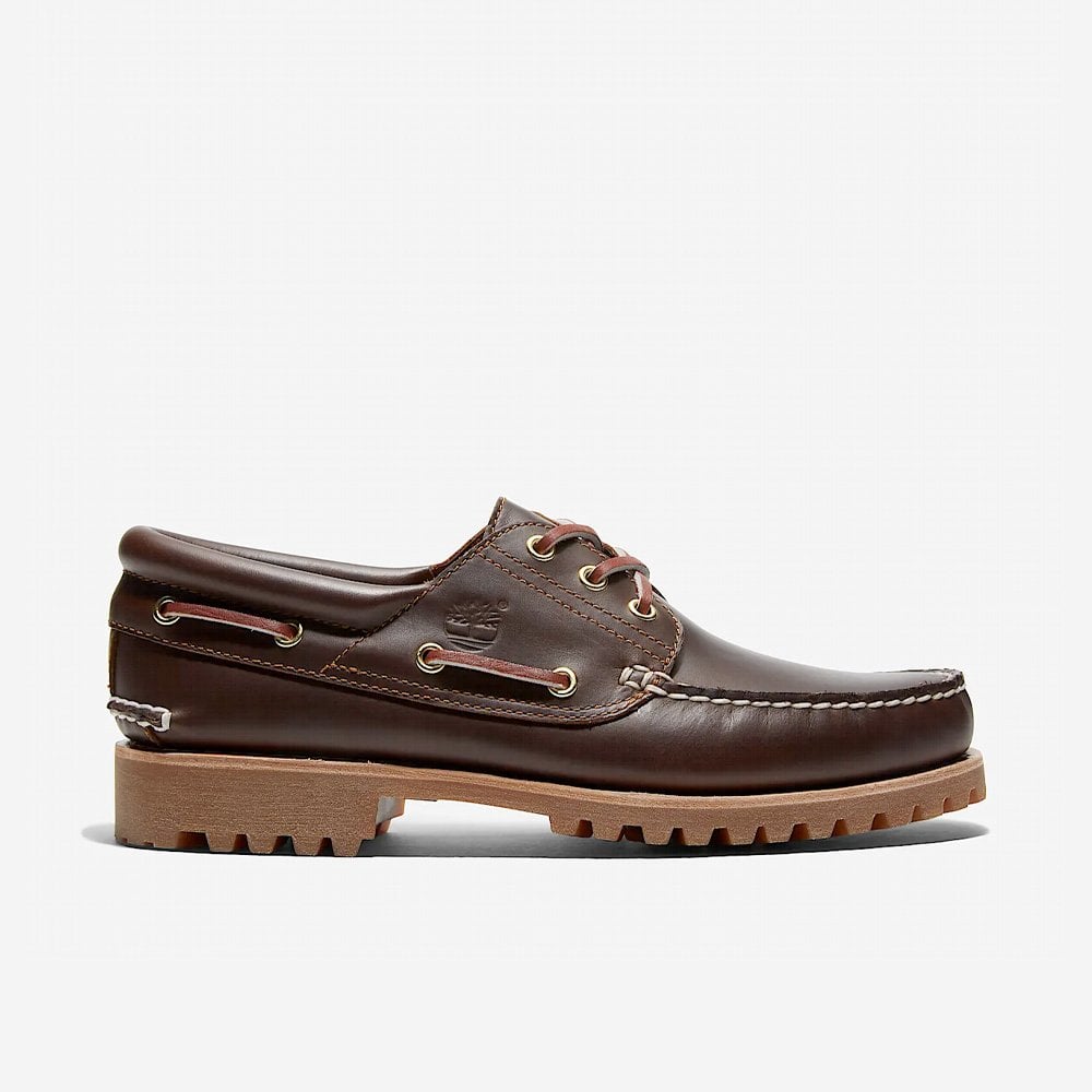 Authentic Handsewn Boat Shoe - Brown