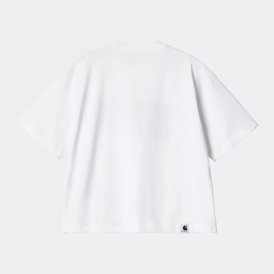 W' S/S WIP T-Shirt - White / Dusky Blue