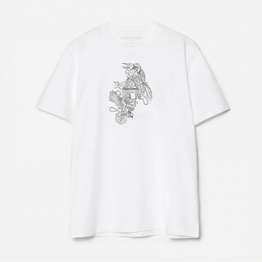 1491 Crow & Heron Miltype T-Shirt - White