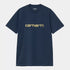 S/s Script T-shirt - Ink / Air Yellow