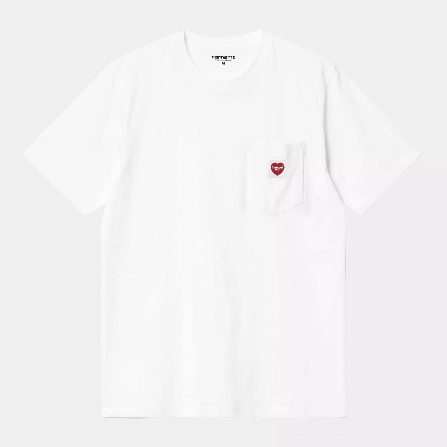 S/S Pocket Heart T-Shirt - White / Red