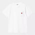 S/S Pocket Heart T-Shirt - White / Red