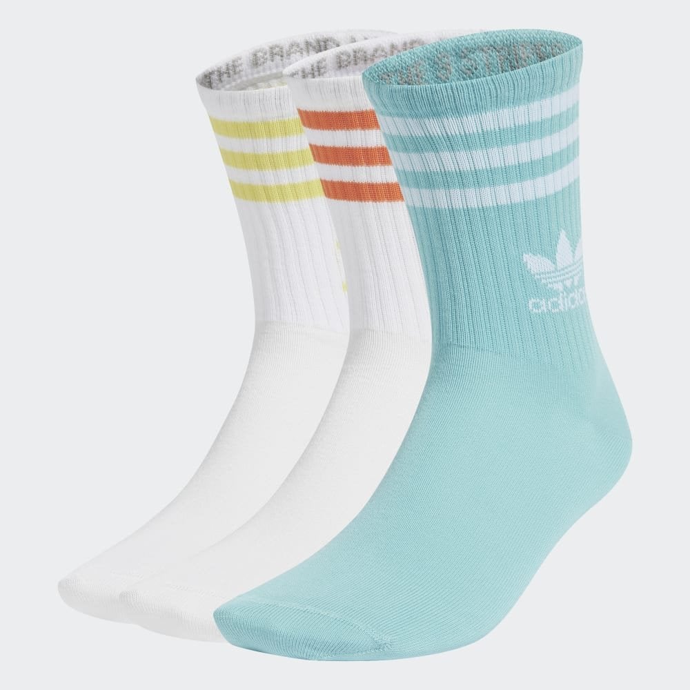 Crew Sock, 3 Pairs - White / Easy Mint